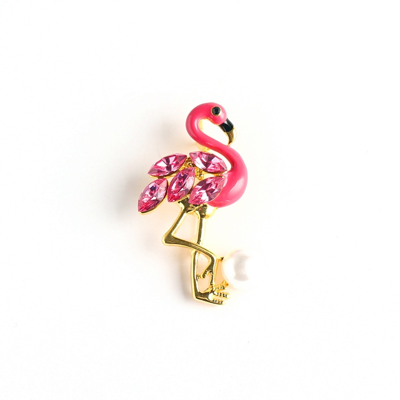 Leuke Flamingo Broches Unisex Vrouwen En Mannen Broche Pin Animal Styling Persoonlijkheid Hip Hop Jas Accessoires