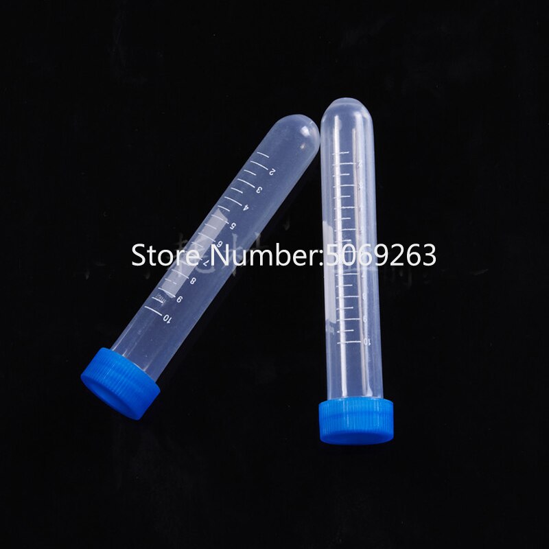 100 pieces/pack 10mL Lab Plastic Centrifuge tube Screw Cap Laboratory Centrifugal Test Tube