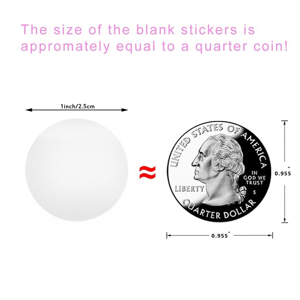 Transparent Stickers Scrapbooking for Box Sealing Labels Round Clear Vinly Waterproof Adhesive Tape Stationey Supply