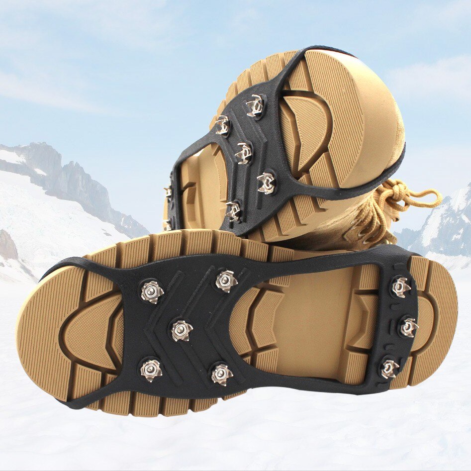 8 Studs Anti-skid Shoe Spikes Crampon Anti-ice On Shoes Slip Grips Traction Cleats Spikes Crampons Ramponi Ice Gripper #30