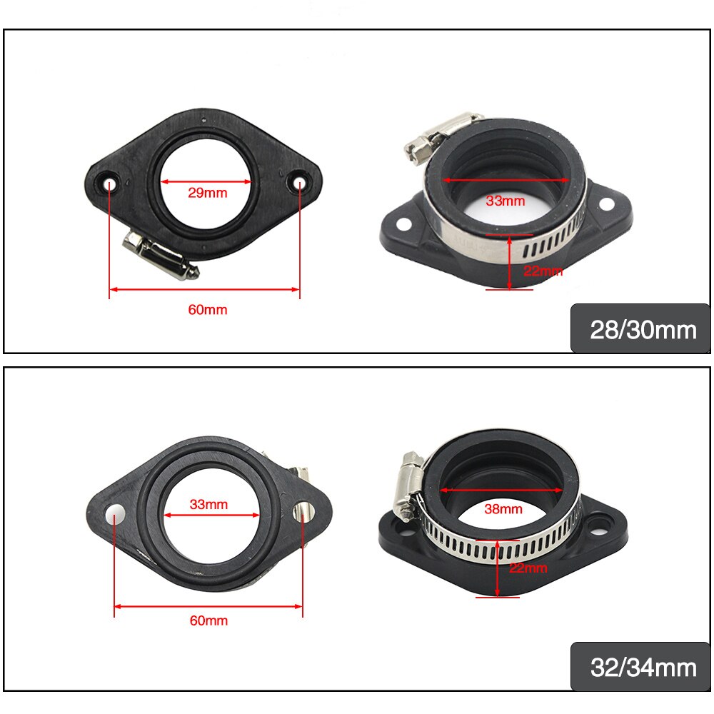 Scl Motos Rubber Motorfiets Carburateur Adapter Inlet Intake Mat Voor Pwk 28/30Mm 32/34Mm Racing carburateur Utv Atv Pit Dirt Bike