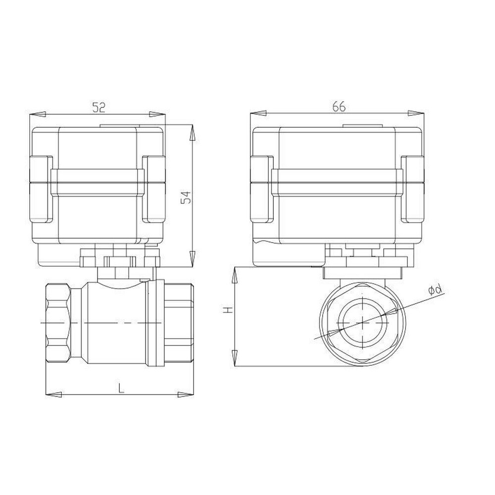 Cwx -15n kuleventil med elektrisk aktuator  dn20 ip65 kuleventil rustfritt stål miniatyr toveis ventil motorisert kulventil