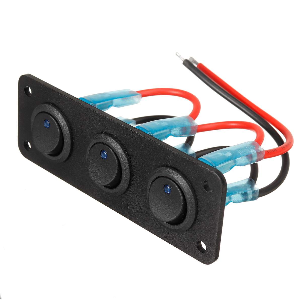 12V 1-4 Gang Toggle Switch Panel USB Car Boat Marine RV Truck Blue LED Universal Styling Accessories Marine Rocker Switch