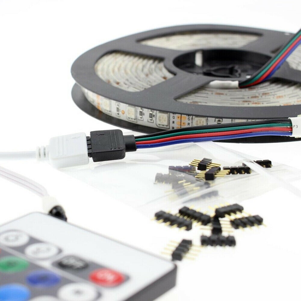 50PCS KAWATIK 4 Pin Male Connector Plug for RGB LED Strip Lighting 2.54MM