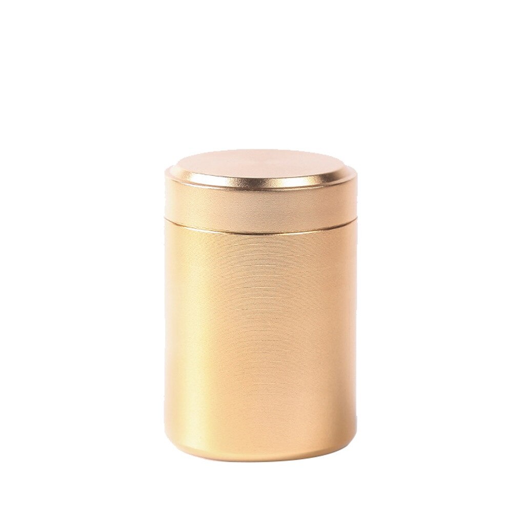 80ml Solid Color Airtight Smell Proof Container Herb Stash Metal Sealed Can Tea Jar Storage Kitchen Storage Containers Tins: yellow