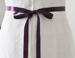 Strass parel bruidsriem handgemaakte bruidsriemen sjerp wit ivoor champagne lint voor dames avondjurk bruidssieraden: Paars 