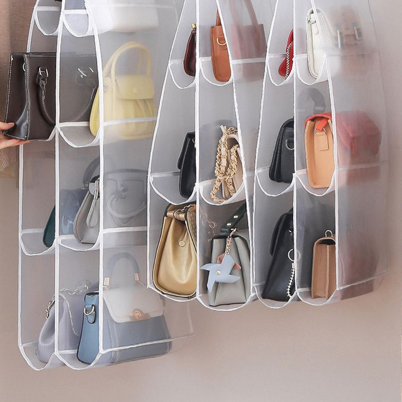 Tasche Lagerung Hängen Tasche Hängen Doppel Seite transparent Sechs Schicht Lagerung Tasche Schlafzimmer Schrank Lagerung Tasche Staub Tasche