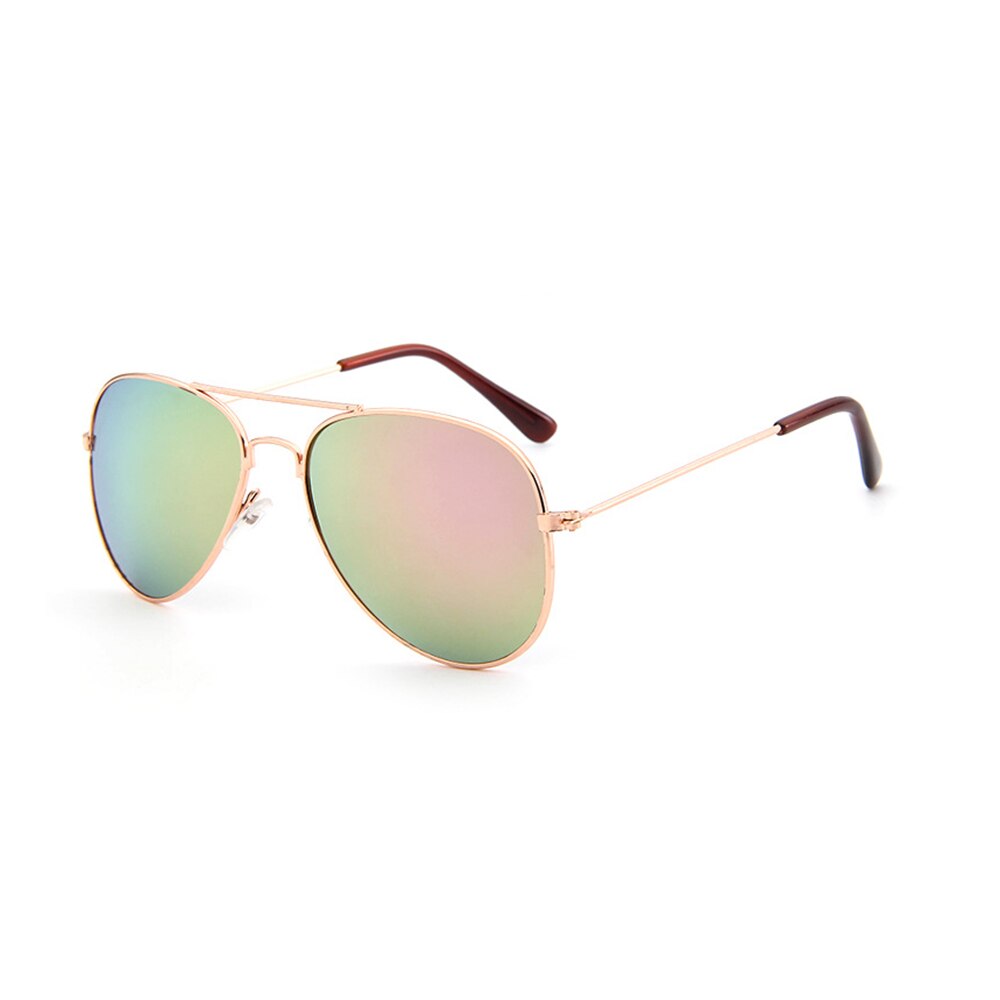 1 pieza de nuevas gafas de sol clásicas para niños, gafas de espejo coloridas para niños/niñas, montura metálica para niños, lindos anteojos para exteriores: 4