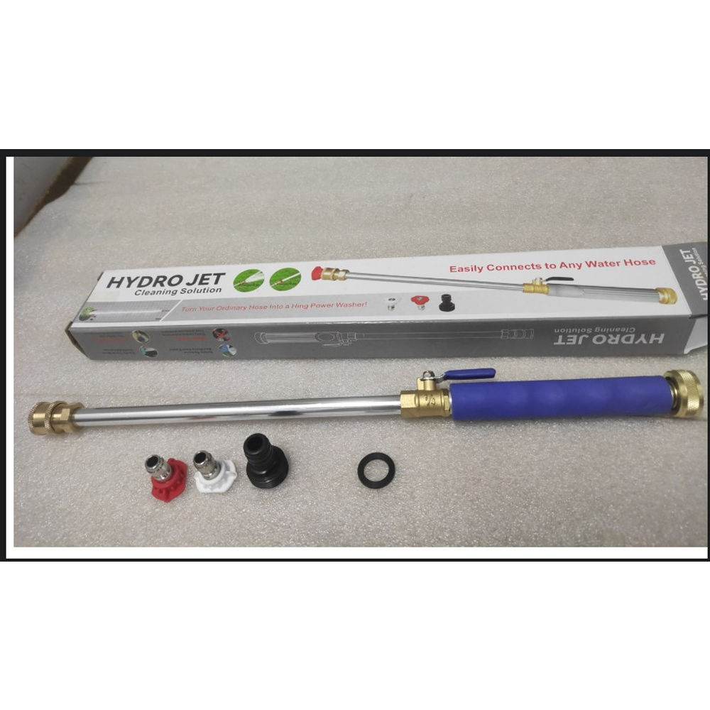 Pressure Washer Wand Heavy-Duty Metal Jet High-Pressure Washer Tools with 2 Nozzles Multipurpose Wash Accessories for Car Garden: Gold