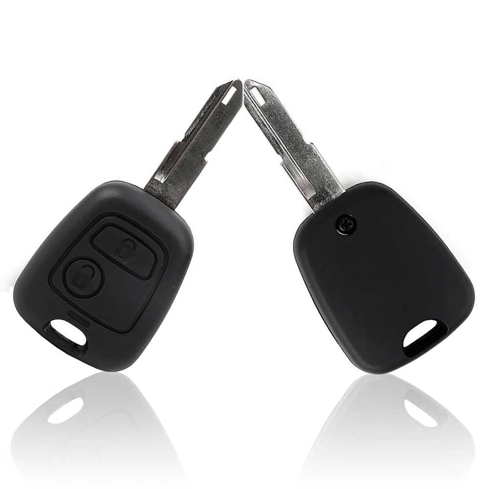 OcioDual Geval Klep Sleutel voor Peugeot 106 107 205 206 207 306 307 308 309 406 407 Met zwaard sleutel 2 Case Knoppen