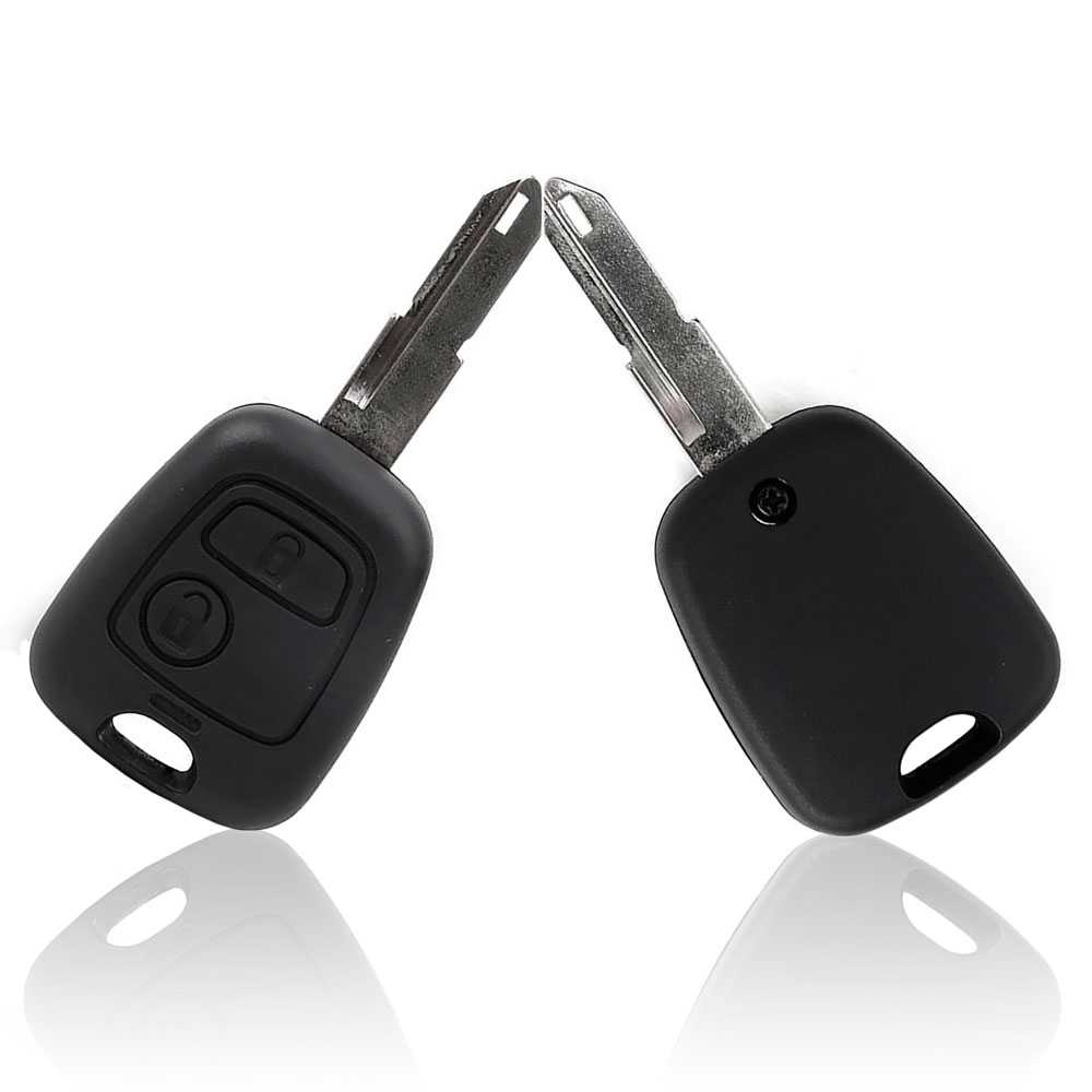 OcioDual Cas Couverture de Clé Clé pour Peugeot 106 107 205 206 207 306 307 308 309 406 407 Avec épée Clé 2 Boutons