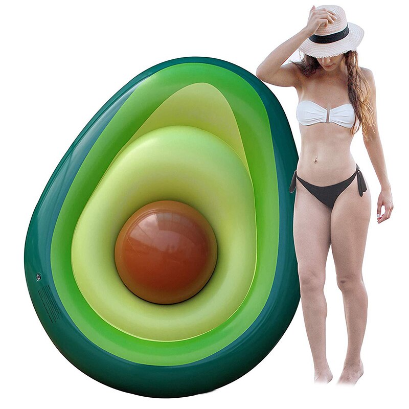 Opblaasbare Avocado Pool Float Met Bal Floaty Lounge Vlot Voor Zomer Strand Zwemmen NIN668