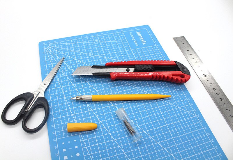 Self Healing Cutting Mat A4 set 3mm Double Sided Non-Slip Gridded Rotary Board for Art Craft Sew Quilt Scrapbook PVC