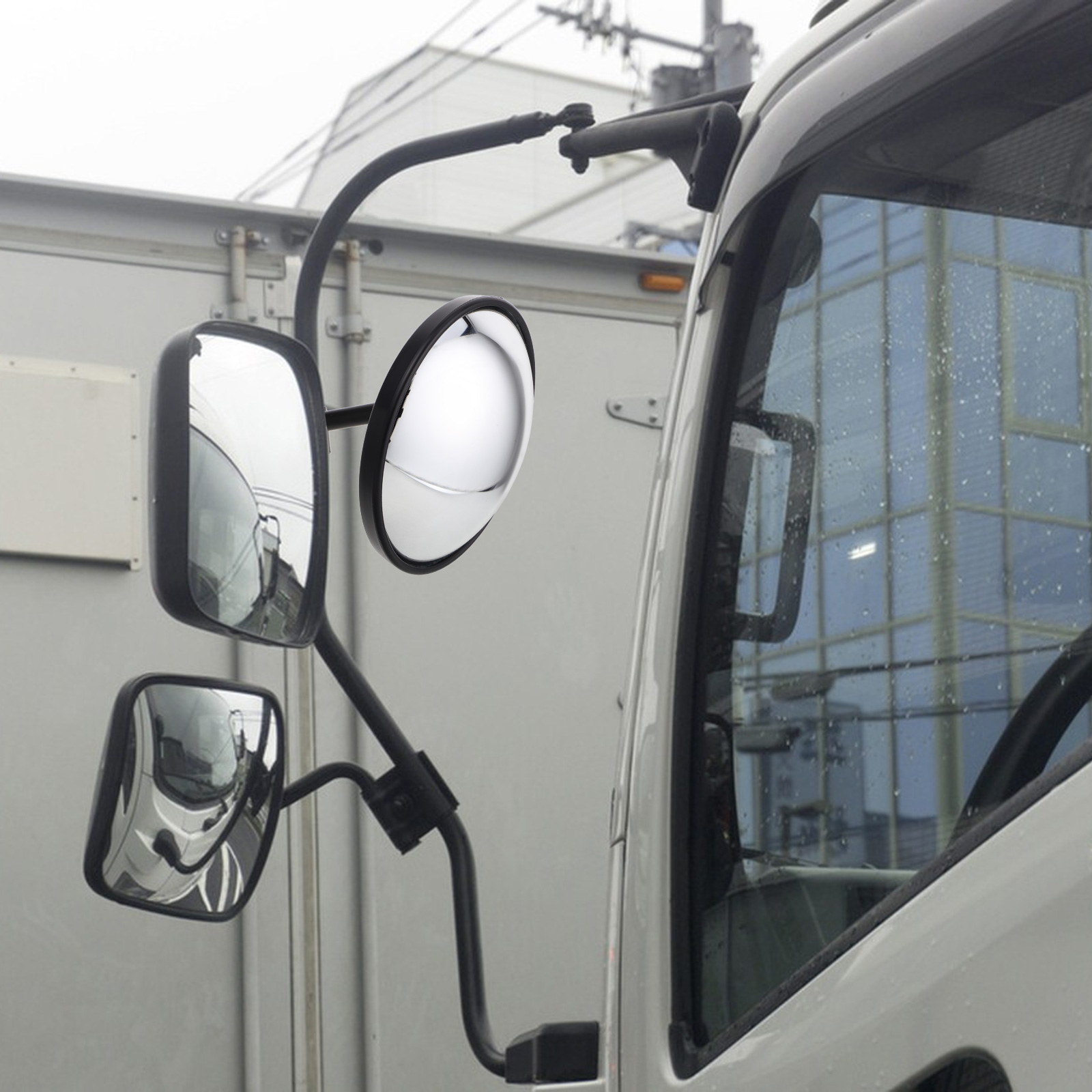 Backspegel för lastbil stora konvexa speglar för bil auto universal extraglas runt sidovyfäste