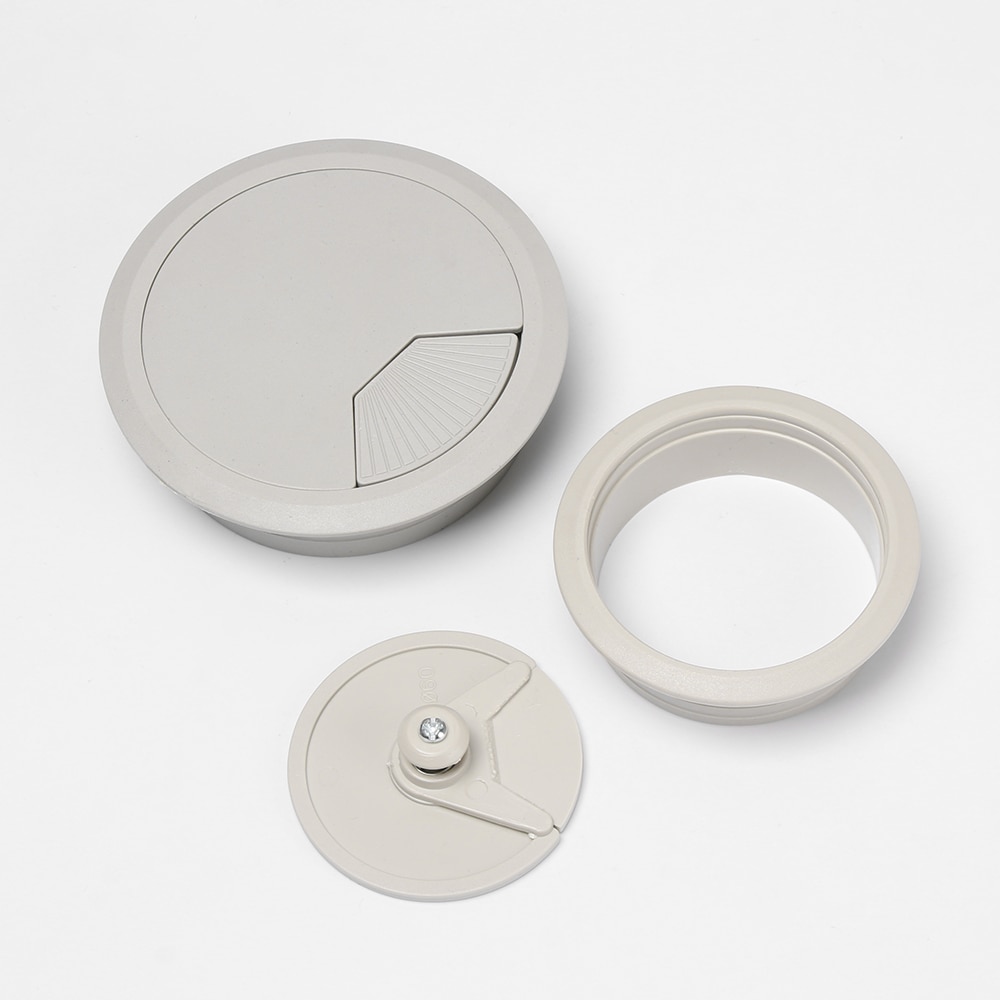1PC 60/80mm Desk Table Plastic Cable Hole Cover PC Computer Desk Round Wire Tidy Grommet Cable Organizer