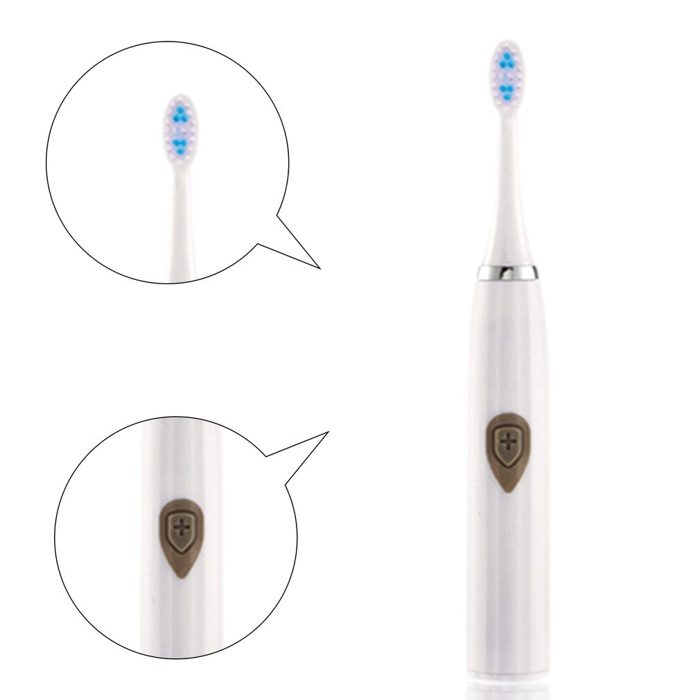 3-in-1 Electric Toothbrush Waterproof Upgraded Sonic Smart Replaceable Non-rechargeable Adult Soft Fur Electric Toothbrush