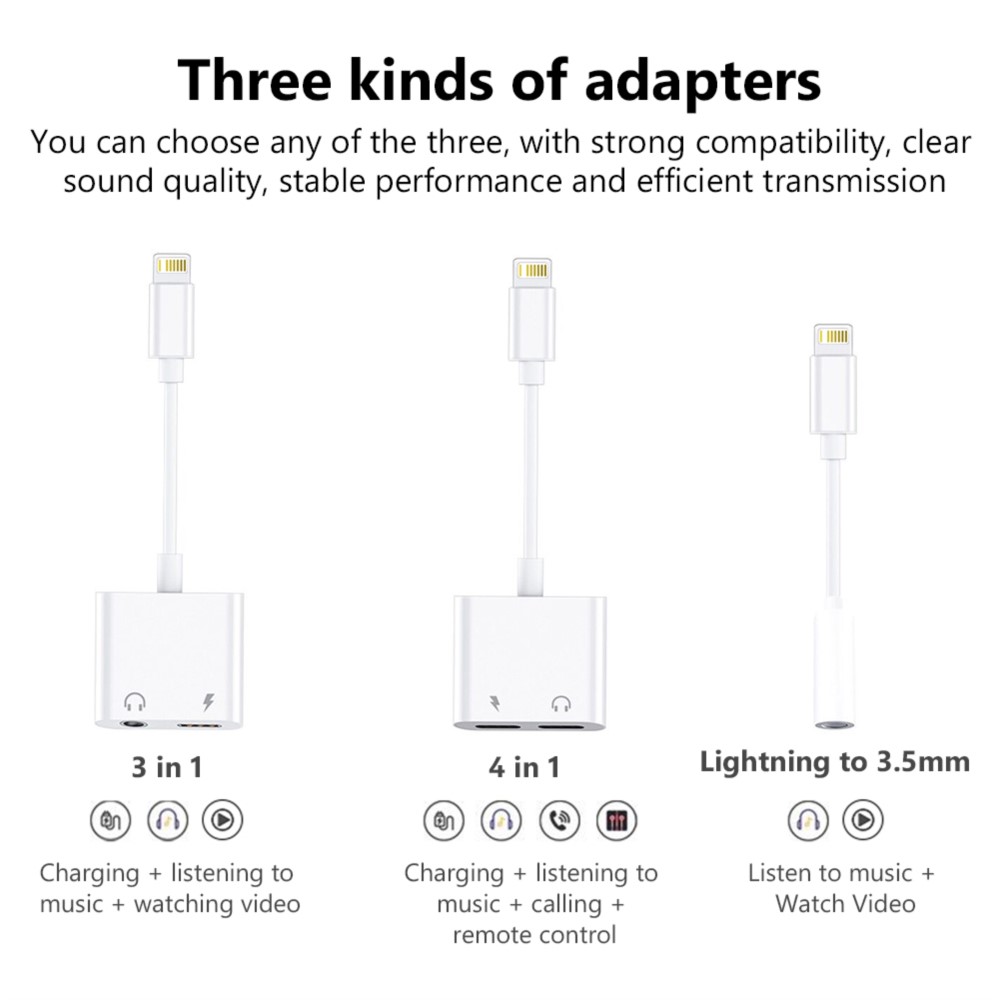 2 in 1 Audio- Adapter Ladung kopfhörer kabel für iPhone 12 13 Profi max xxs Aux Jack Headset Beleuchtung 3,5mm zum Kopfhörer Splitter
