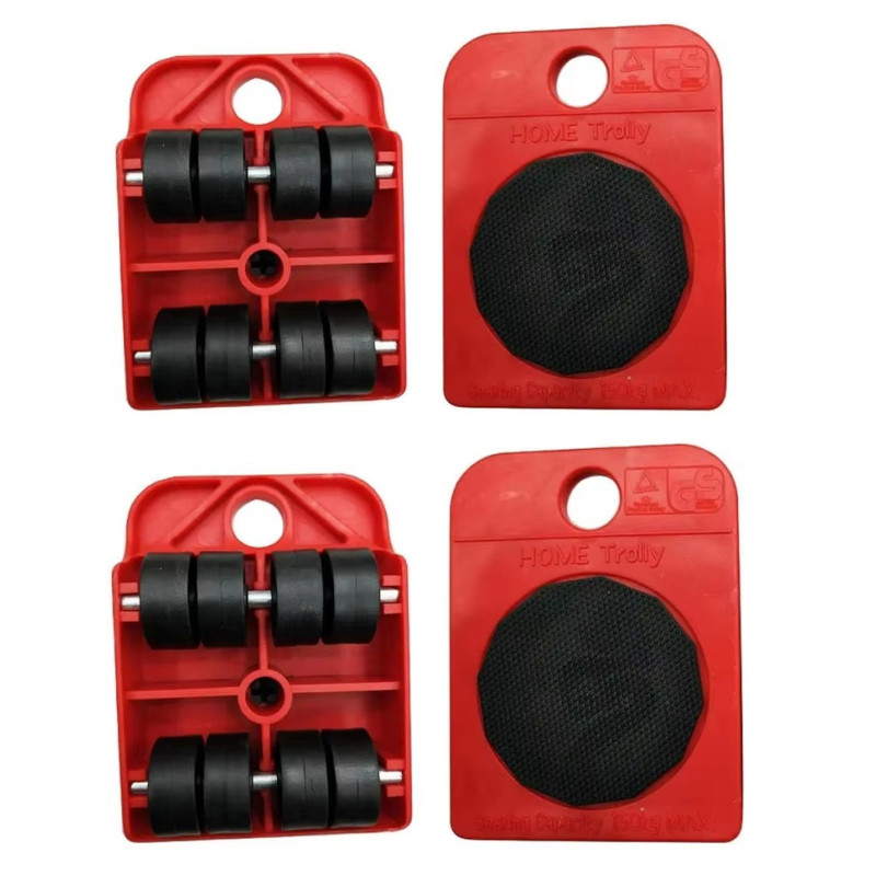 Ruedas para muebles pesados, herramienta para mover muebles, palanca de cambios de transporte, removedor deslizante de rueda móvil, rueda de rodillo de elevación para mover muebles: Blanco mate