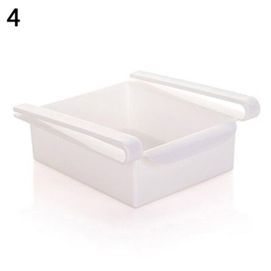 Kitchen Dishes Ware Fridge Tray Freezer Drawer Space Savers Cutlery Organizer Storage Rack Holder Refrigerator Slide Drawer: White