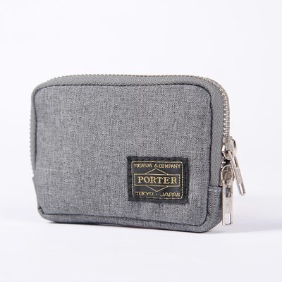 Men Wallet Nylon Cloth Short Wallet Female Handbag Casual Women Wallets Youth Purse: grey