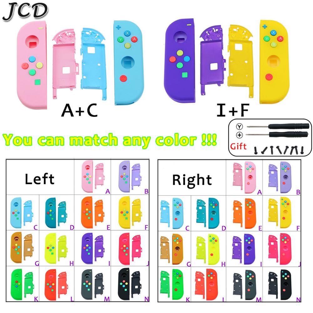 JCD 1set Replacement Housing Hard Shell Skin Case for Nintend Switch NS Joy-Con Controller Green Faceplate Cover for joycon