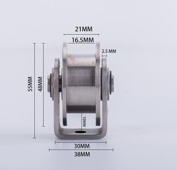 2 zoll 201 edelstahl Schiebe Tor Motor- Rolle Stahl V H U bilden Rad Schiene Schiebetür Rolle mit Halterung 1 pc: H Form