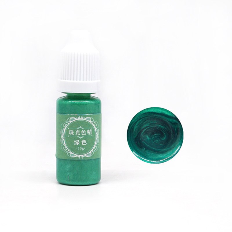 Pegamento de resina UV Color del pigmento líquido para colorear tinte portátil para DIY artesanías para hacer joyería LDO99: Green
