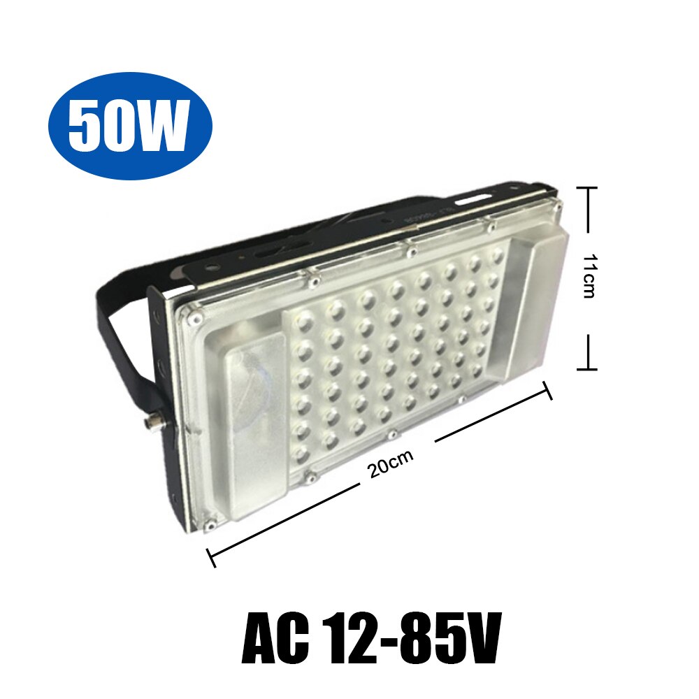 LED FloodLight 12 Volt Waterproof IP65 50w AC/DC12-85V Ultrathin LED Spotlight Refletor Outdoor Garden Street Floodlight: 50W-nonwaterproof