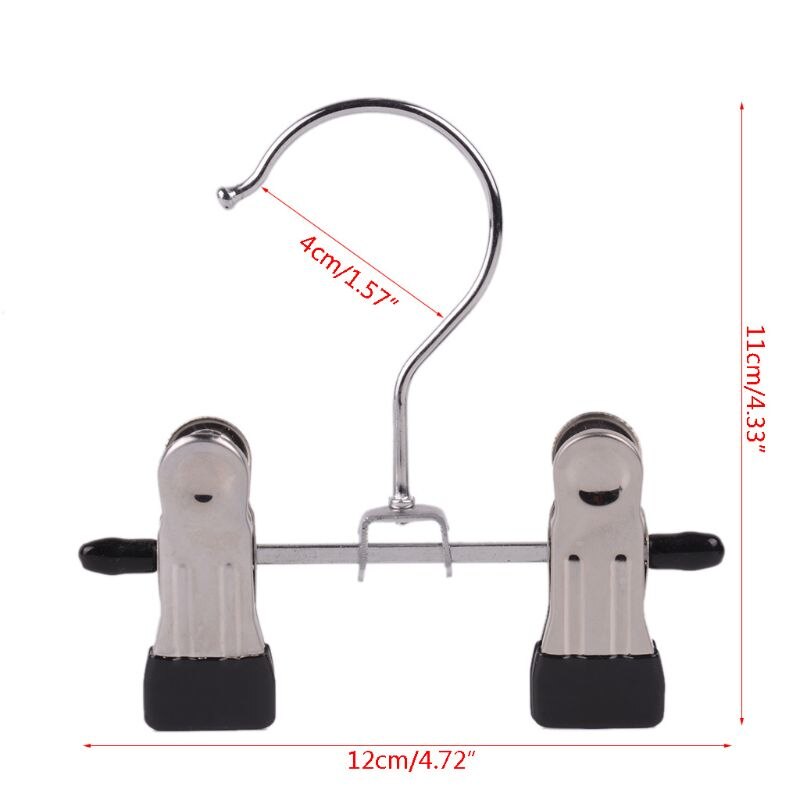 Porte-chaussures réglable en acier inoxydable, 6 pièces, porte-pantalon, Portable, voyage, crochet pour linge, vêtements, Clip pour chaussettes