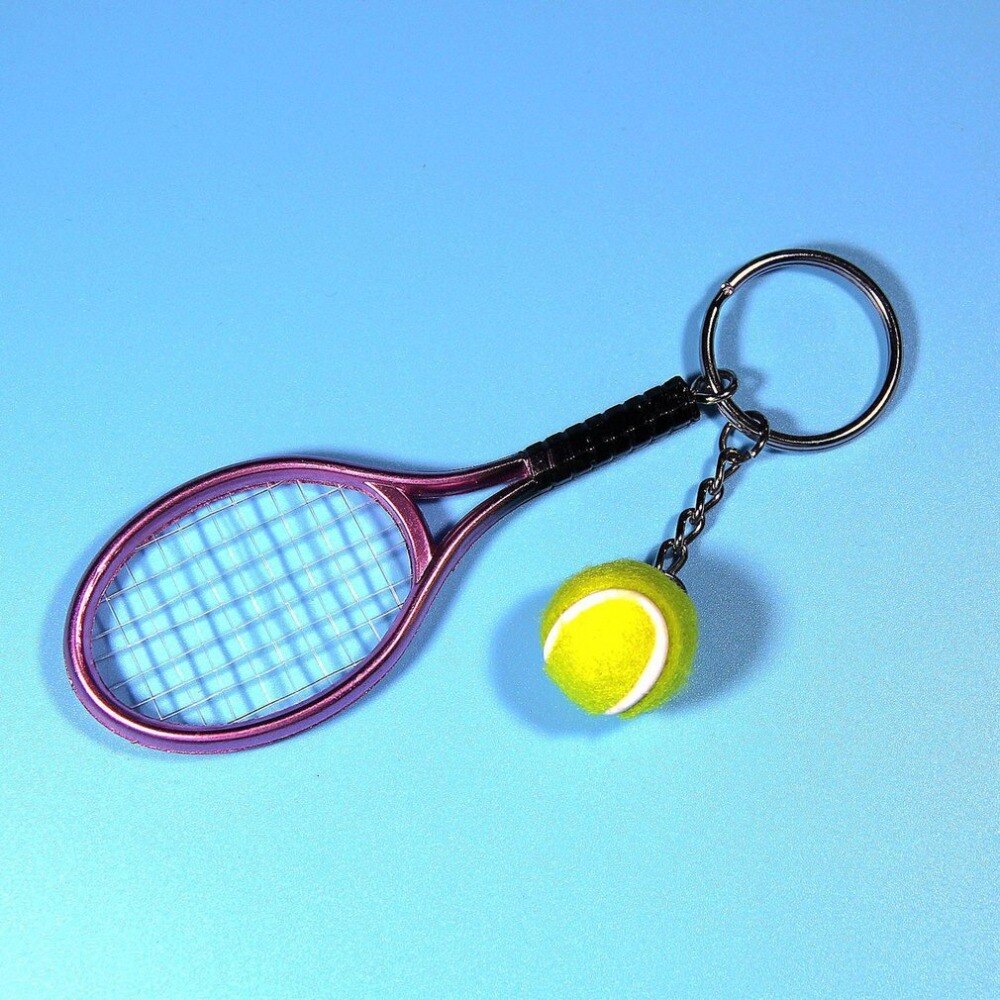 Mini raquette de Tennis en métal, faite à la main, Souvenir mignon, Tenis, balle, porte-clés, sport, vélo, voiture, porte-clés, nouveauté, , tendance