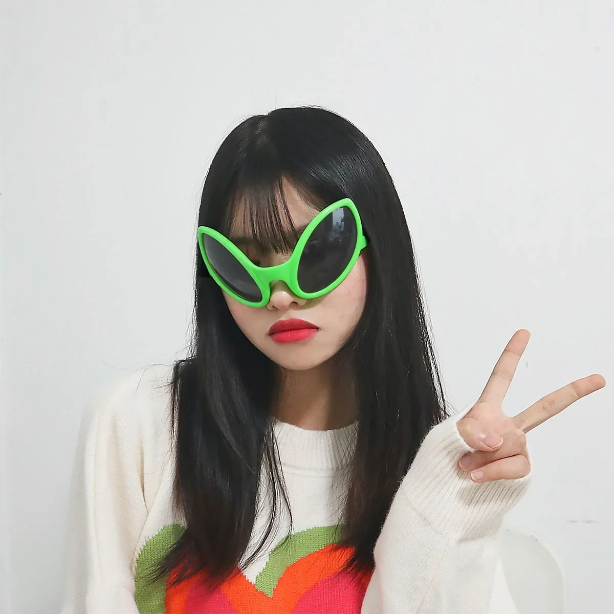Lunettes de soleil extraterrestres drôles, accessoires de cosplay, costume d'Halloween, accessoires de fête, 1PC, 3PC, 5PC