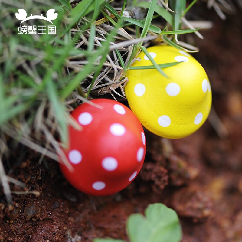 6 stücke Mini Mehrfarbig holz Pilz Modelle Nette Miniaturen Pilz Hause sehr klein Garten tisch Dekoration Mikro Landschaft Miniascape