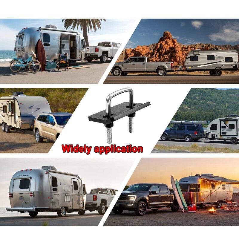 Universal U-Bolt Anti-Rattle Stabilizer Lock Heavy Duty Hitch Tightener Clamp Towing Damper Coupler for Trailer Truck