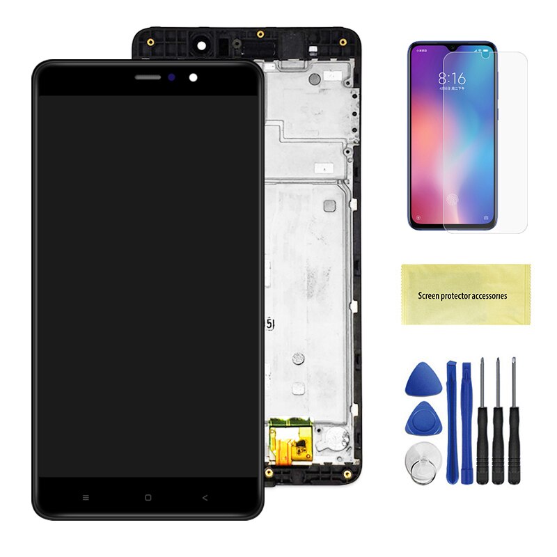 5.7 ''Originele Lcd Voor Xiao Mi 5S Plus Mi 5S Plus Mi5S Plus Lcd-scherm Touch Panel Digitizer met Frame Voor Mi 5S Plus: Black With Frame