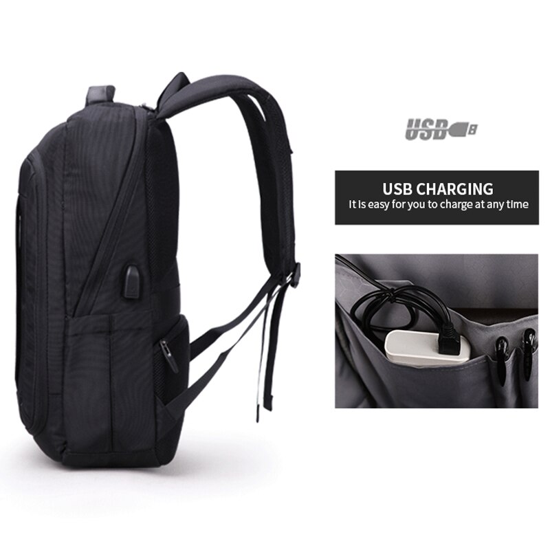 Aoking Männer Bussiness Rucksäcke für Laptop 15,6 "USB Hafen Große Kapazität Hochschule Schüler Rucksack mit Anti Diebstahl Tasche