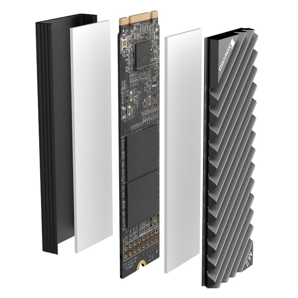 M .2 ssd nvme kylfläns  m2 2280 ssd hårddisk aluminium kylfläns med värmedyna för stationär dator kylare termisk packning