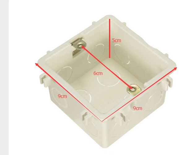 EU Standard, Wall Round Mounting Box, Internal Cassette, Wiring Box, White Back Box For EU Switches and Sockets: Mounting box 2