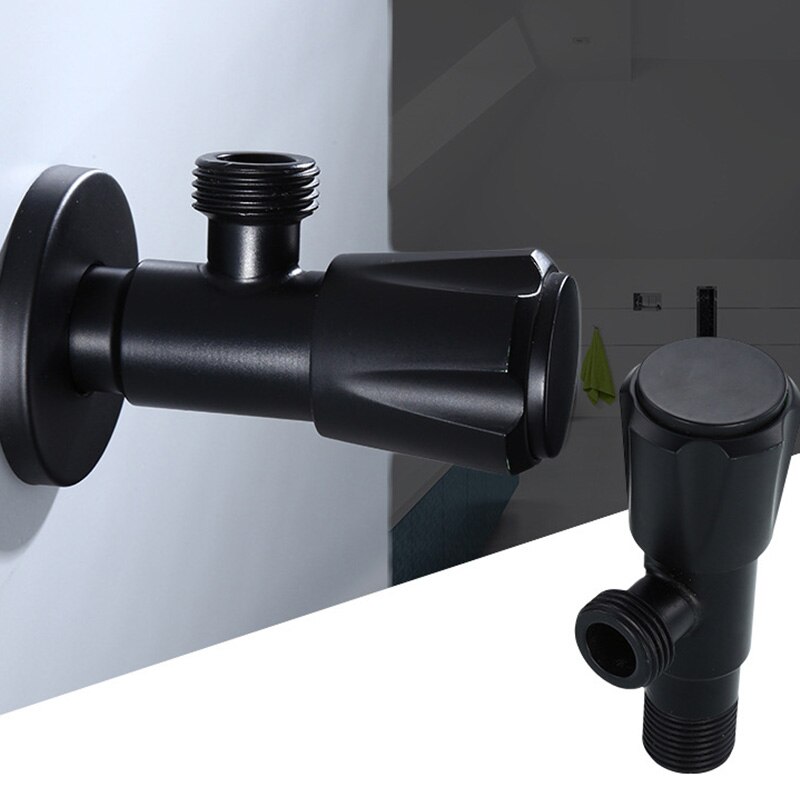 Black Paint Sink Valve Stainless Steel Valve Tap And Cold Universal Water Input Valv Toilet Large Flow Angle Valve Black Tap