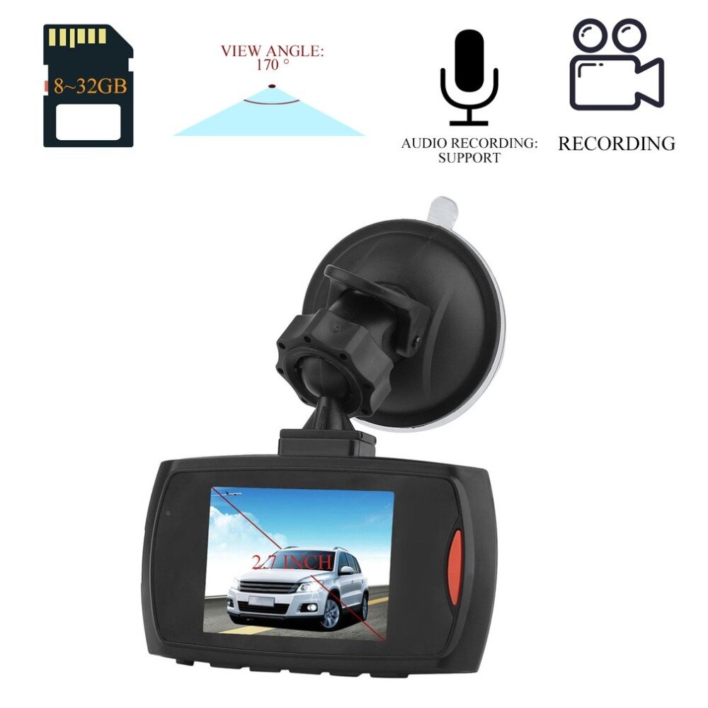 Bil dvr  g30l bilkamera inspelare dash cam g-sensor ir mörkerseende