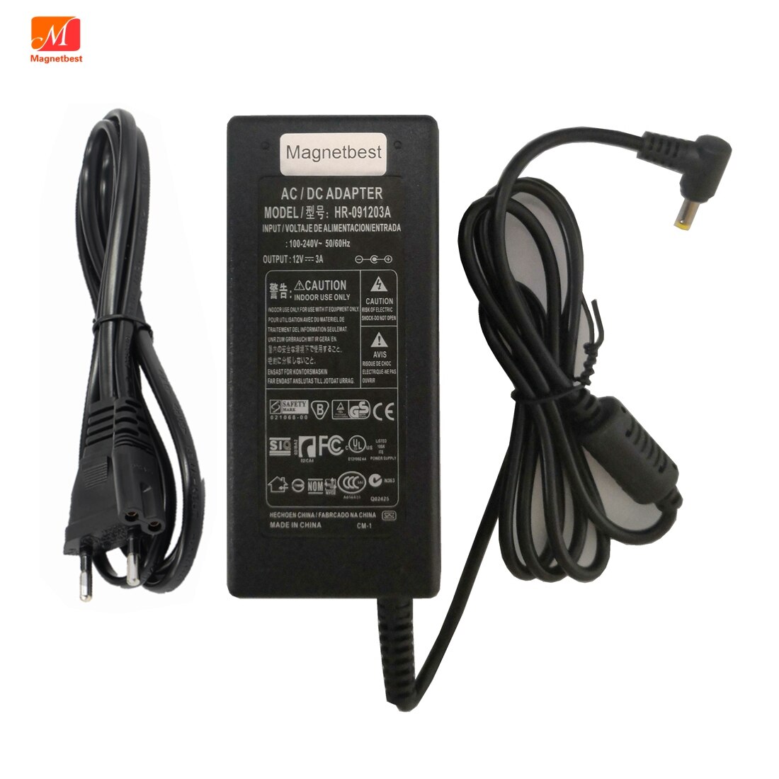 Power Supply AC Adapter For Beats Pill XL OEM 12V 3A Charger DYS404-120300W With EU / US UK / AU AC Cable Power Cord