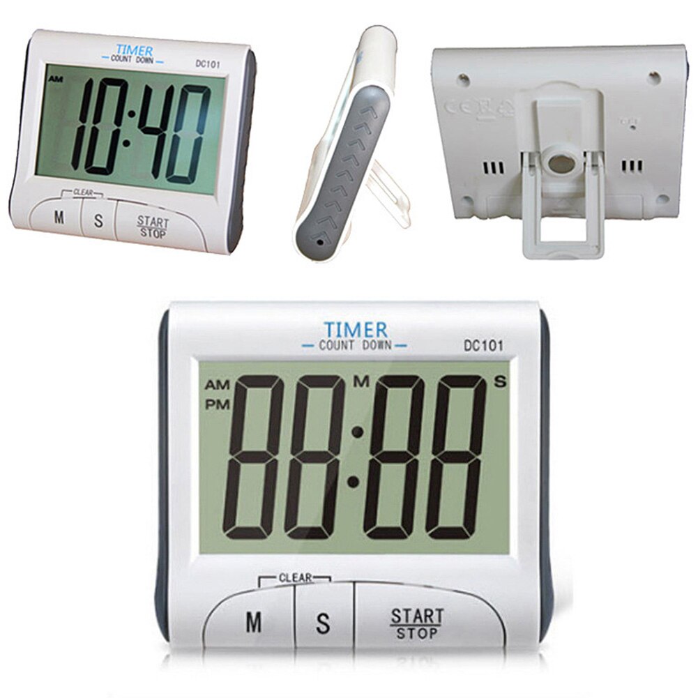Cooking Electronic Home Supplies Plastic Countdown Timer Magnetic Large Screen Loud Sound 60 Minutes