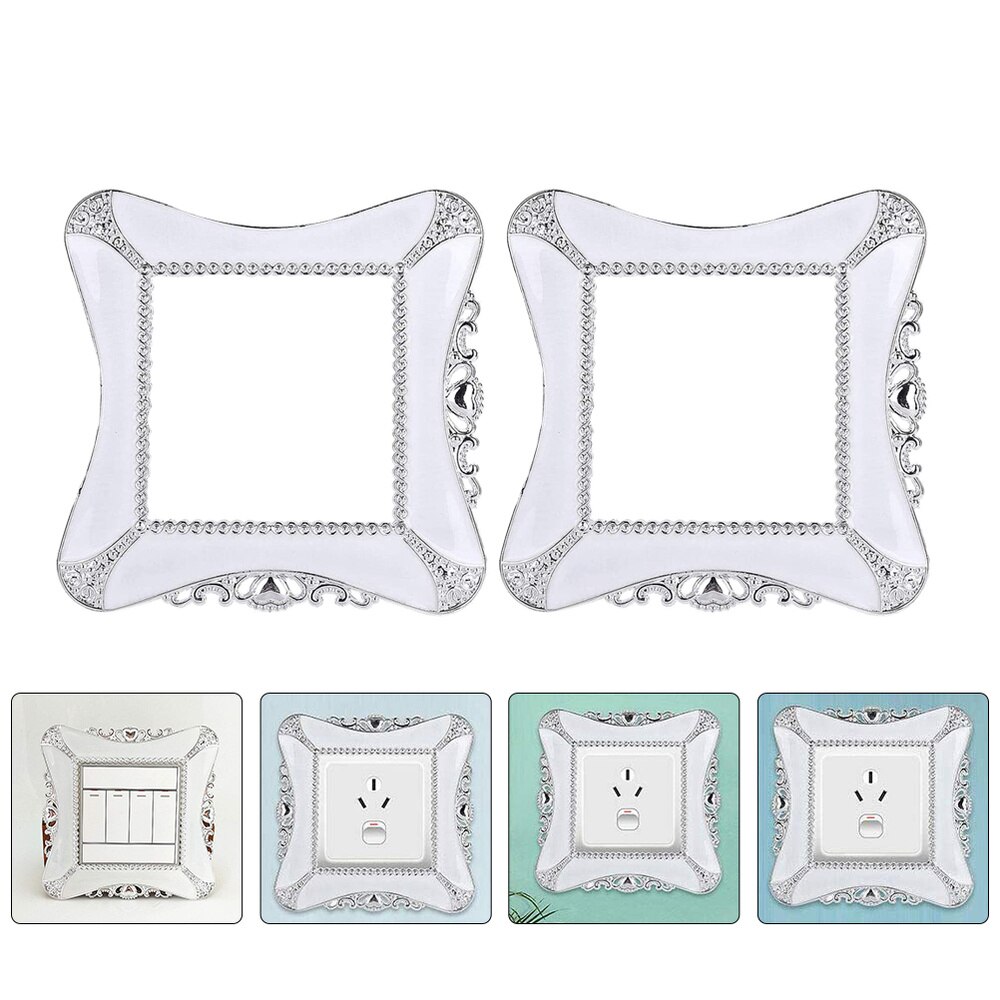 3Pcs Resin Switch Protective Covers Simple Switch Decal Socket Switch Cover: Default Title