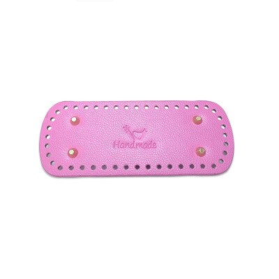 Długie owalne dno do torby z dzianiny PU skórzane akcesoria do toreb ręcznie dno 44 otwory DIY Crochet Pad torebka damska dolna torebka: rose red