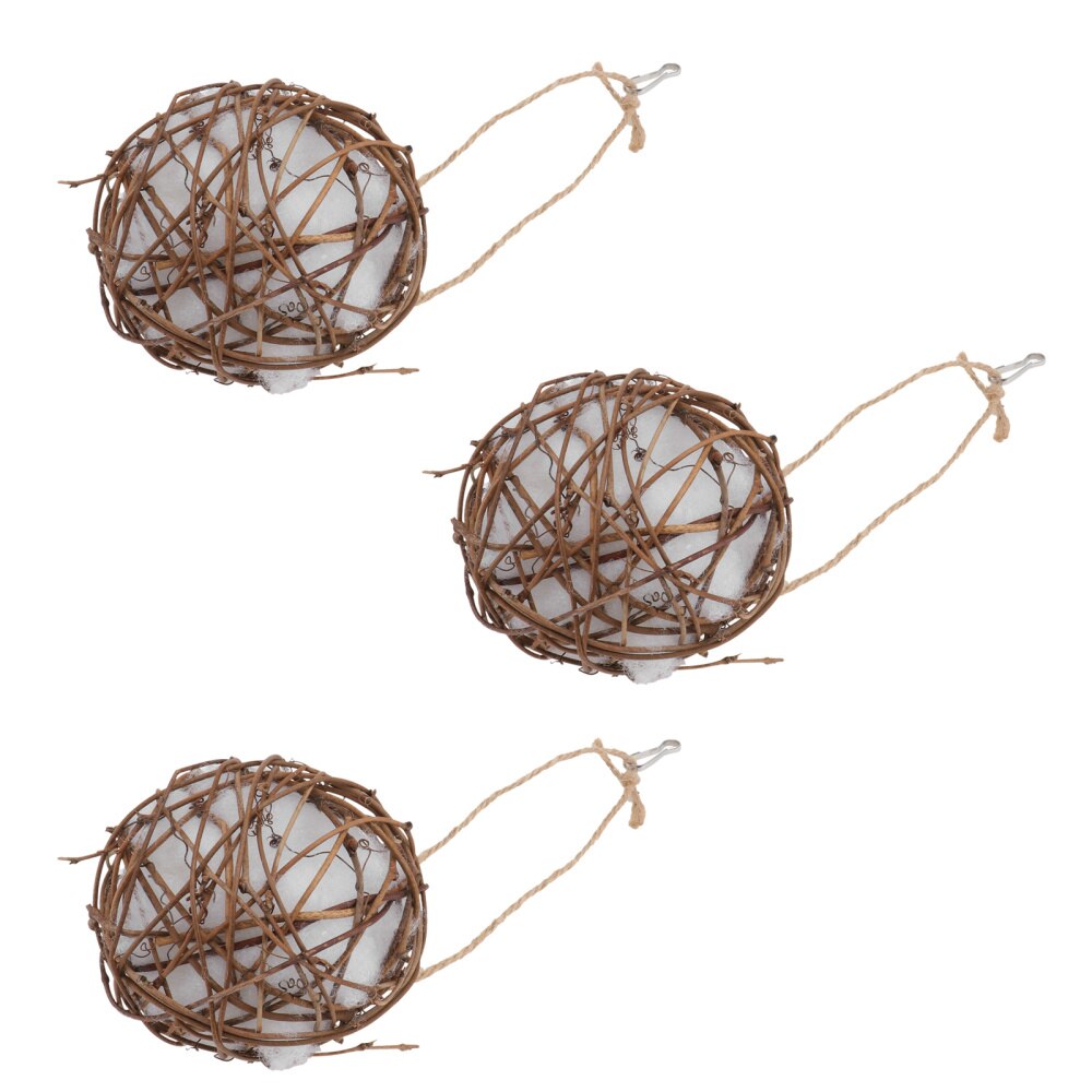 3PCS Outdoor Bird Nesting Material Wild Hummingbird Nest Bird Feeder Light Brown