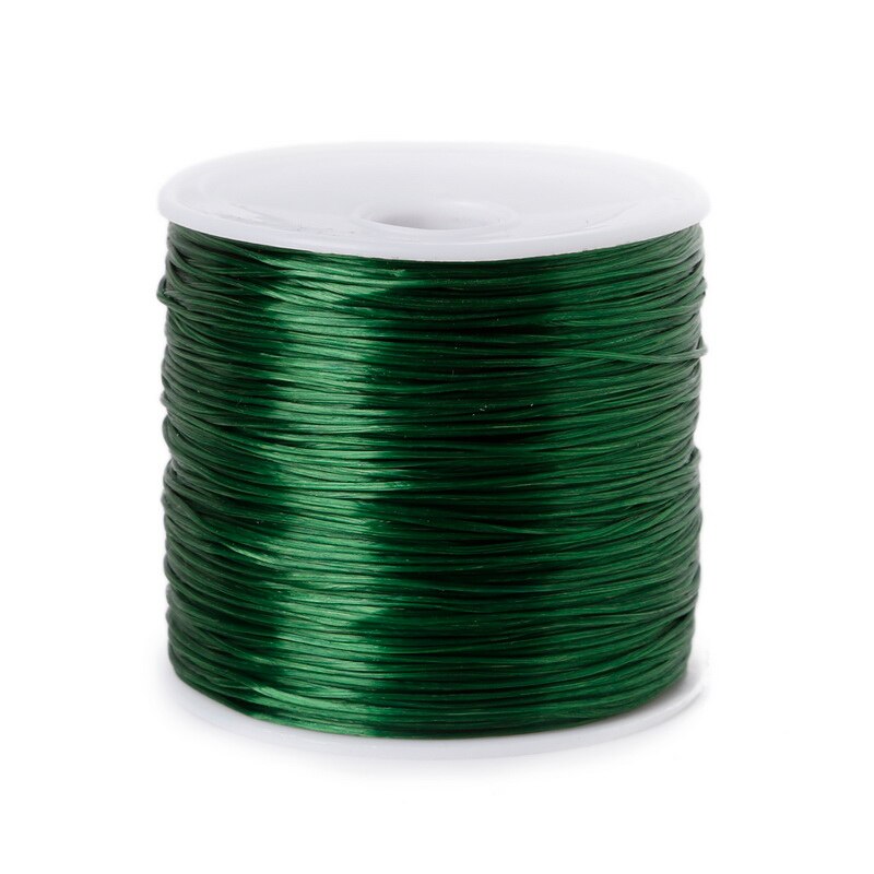 50m/ rullar 0.7mm 14 färger för val elastisk pärlor stretchtråd/snöre/snöre/tråd för kläder skor armband smycketillverkning: Oliv