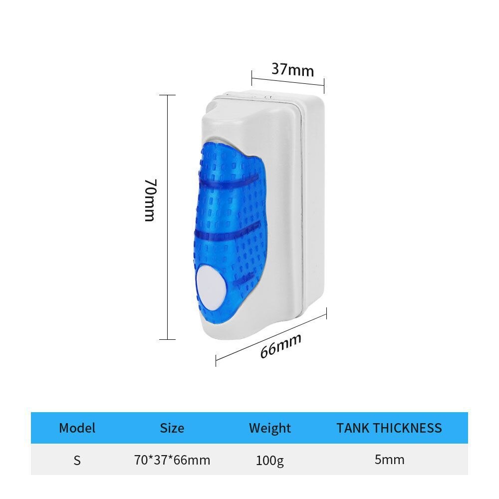 Powerful Fish Tank Brush Fish Tank Magnetic Brush Aquarium Cleaning Wipe, Cleaning Inside and Outside The Fish Tank: S