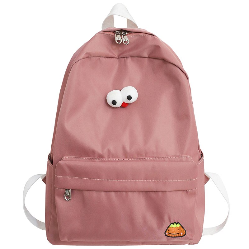 Women Cute Backpack Female Waterproof School Bag Girl Harajuku Nylon Kawaii Backpack Book Student Ladies Bags Luxury: pink