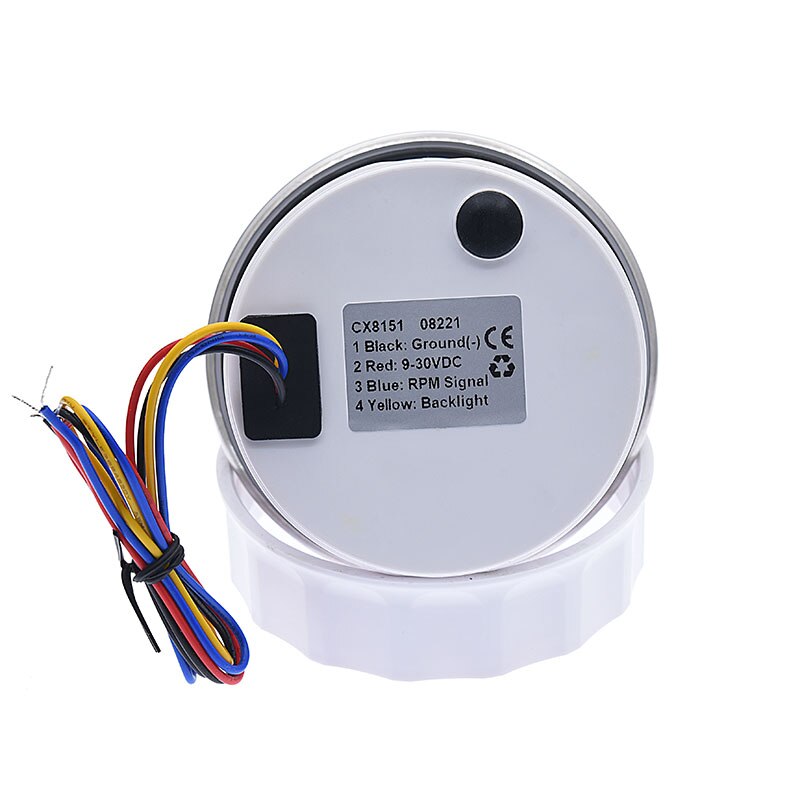 85mm Tachometer 3000 6000 8000 RPM Tacho Mit 7 Farben Hintergrundbeleuchtung Marine Boot RPM Meter Gauge LCD Tacometro Digital stunde Meter