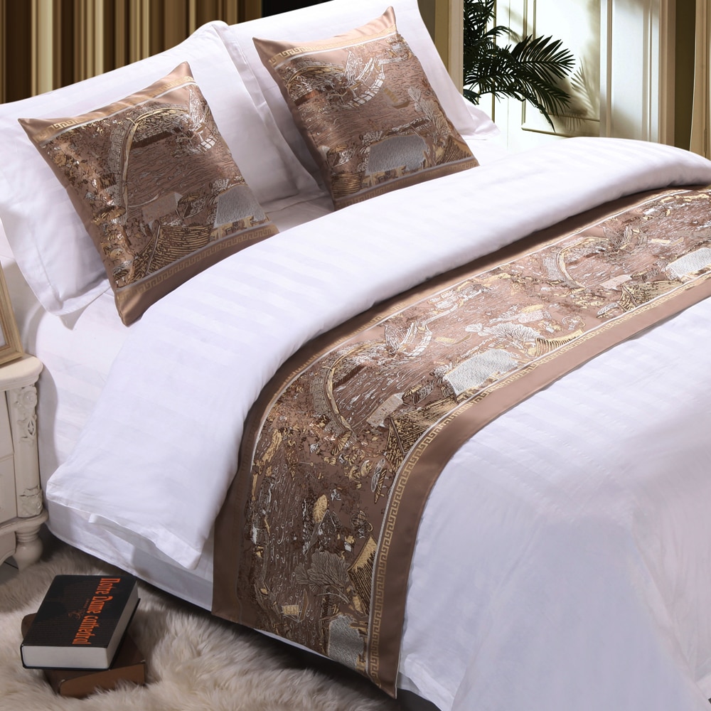 Rayuan luksus polyester tæppe sengetæppe sengeløber kaste sengetøj enkelt dronning king seng hale håndklæde beskytter hjem hotelindretning