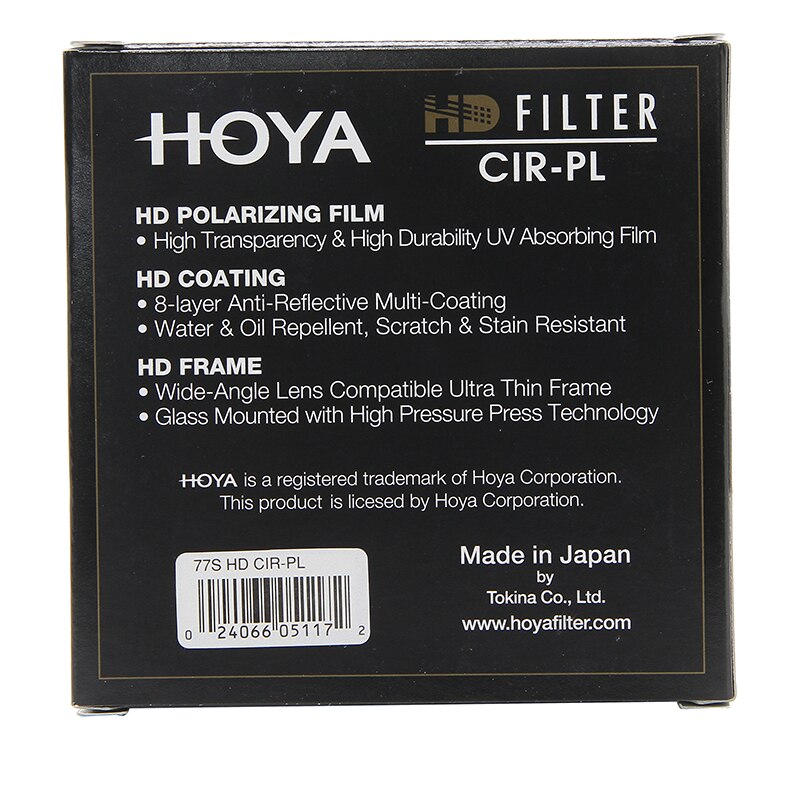 Hoya – filtre polarisant circulaire HD CIR-PL, pour objectif de caméra, 67mm 72mm 77mm 82mm, fabriqué au japon